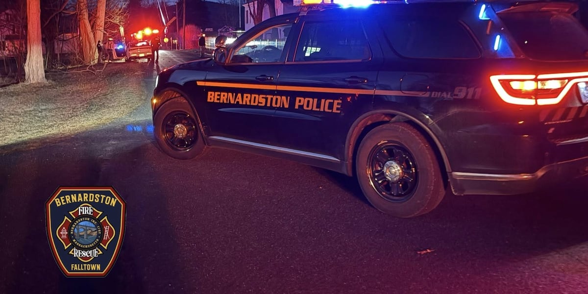Car rams into telephone pole in Bernardston