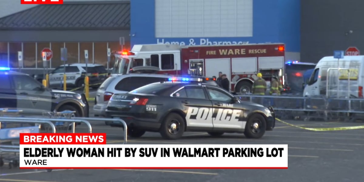 Woman struck, killed by vehicle in Ware parking lot