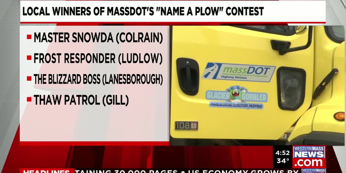 Four Western Mass groups win MassDOT’s ‘Name-a-Snowplow’ contest