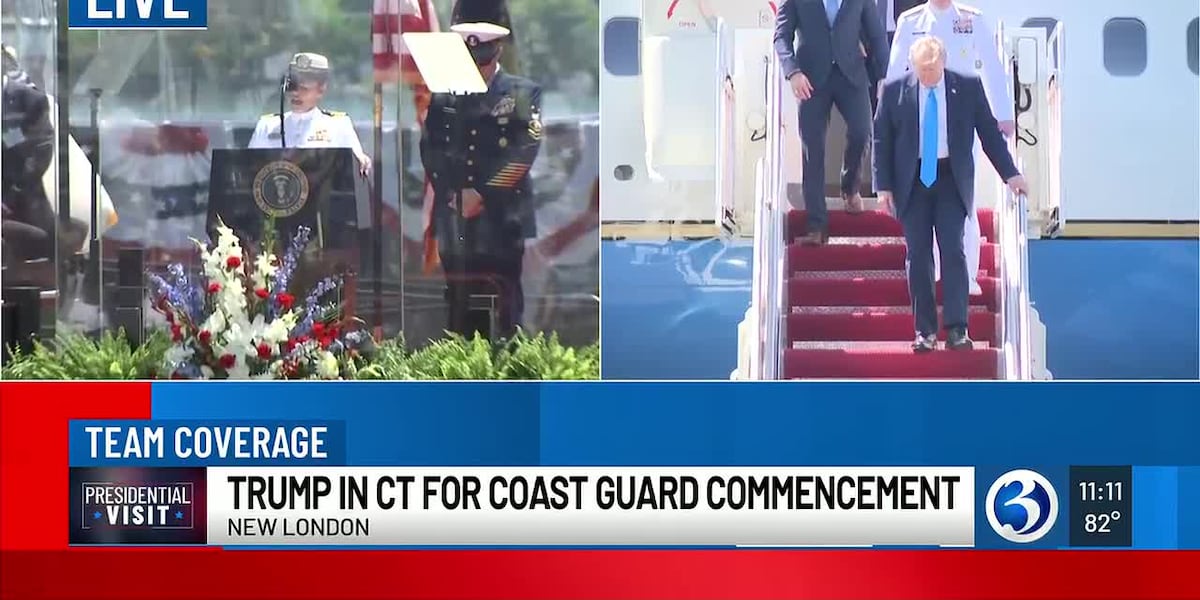 WATCH LIVE: President Trump to deliver Coast Guard Academy commencement speech in New London