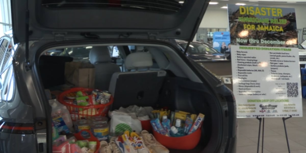 Donation drive aims to help those in Jamaica impacted by Hurricane Melissa