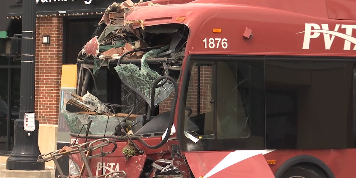 PVTA bus crashes into building in Springfield’s South End