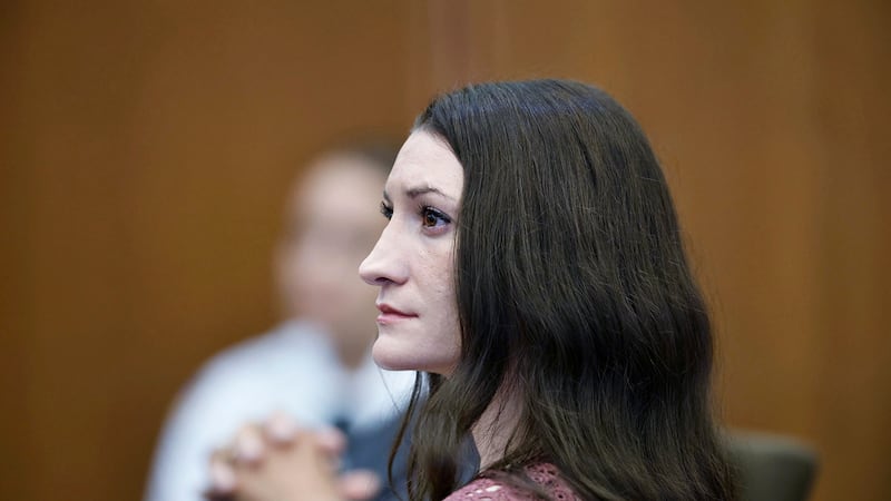 Lindsay Clancy sits in Plymouth Superior Court, Tuesday, Sept. 29, 2026, during a hearing set...