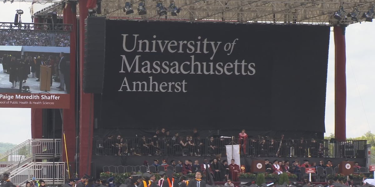 Thousands turn the tassel at UMass Amherst, with families front and center