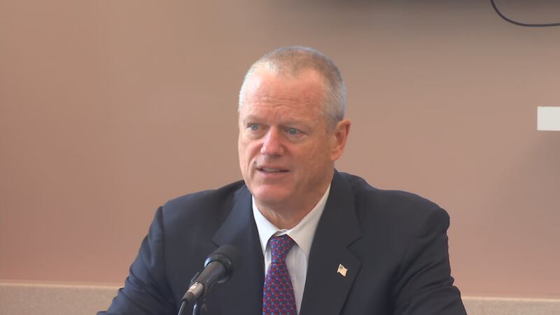 Gov. Charlie Baker is seen at an event in Springfield on March 2, 2022