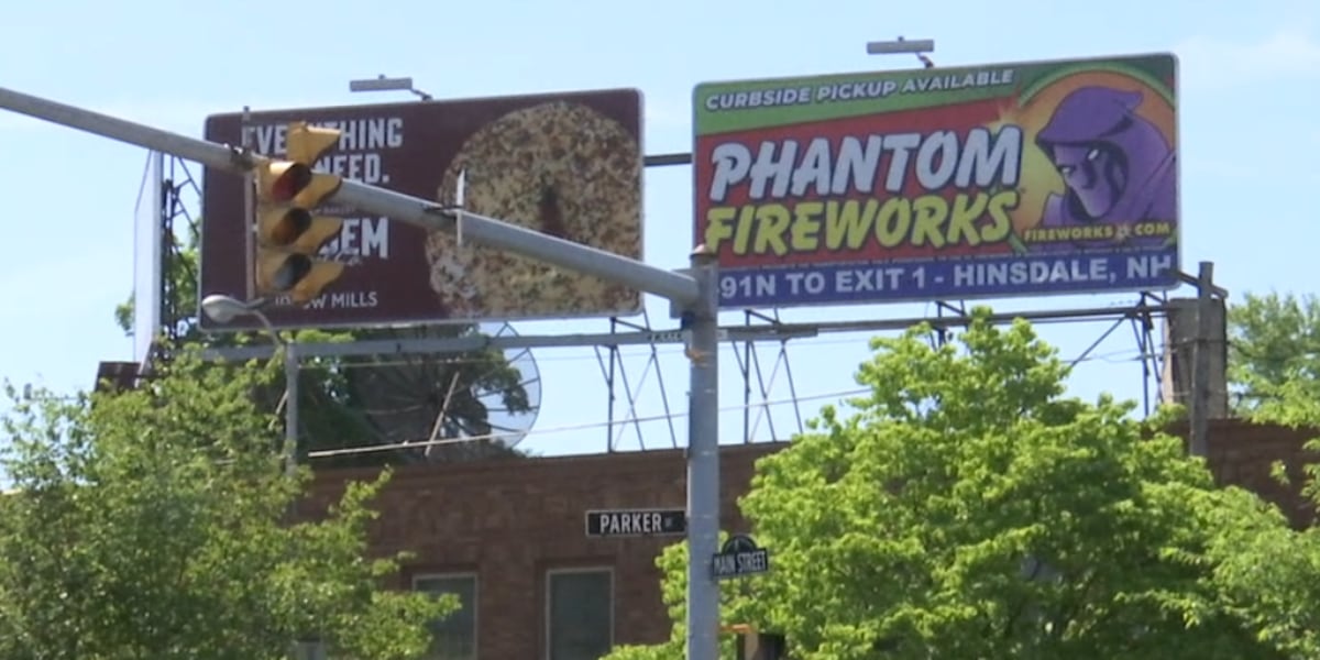 Billboard advertising fireworks brings up question of legality in Mass.
