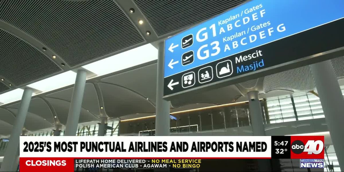 2025’s most punctual airlines and airports data released