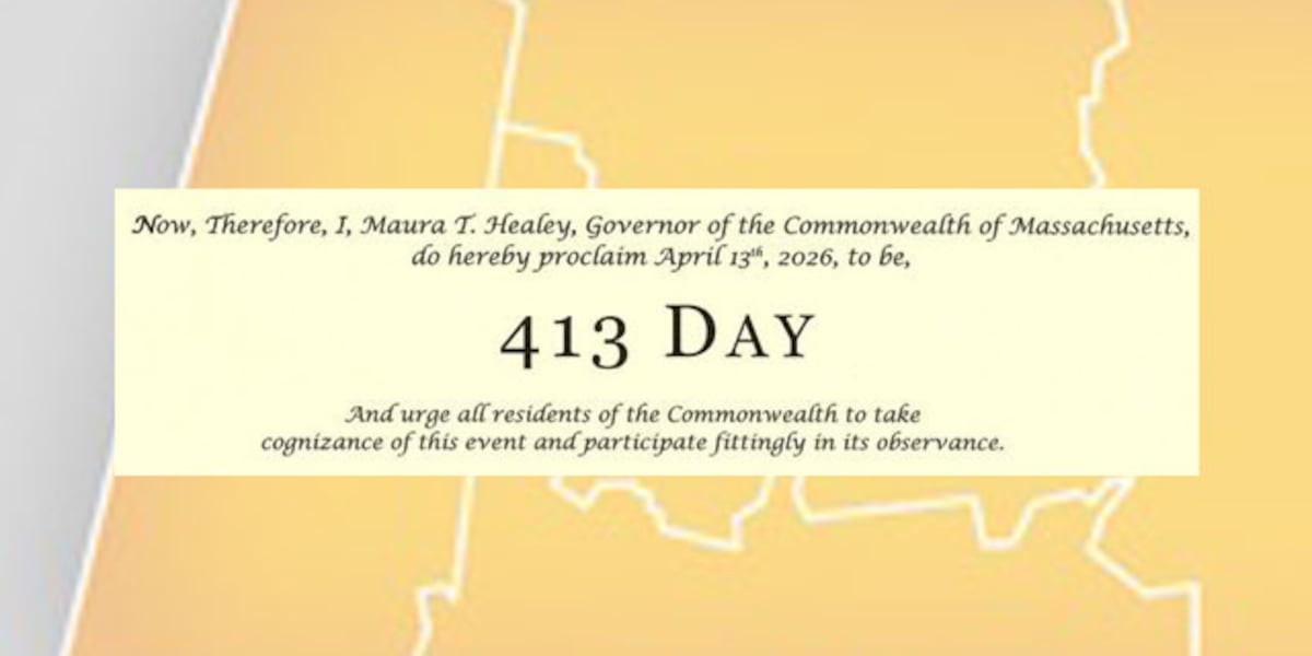 Gov. Healey declares Monday ‘413 Day’ in Massachusetts