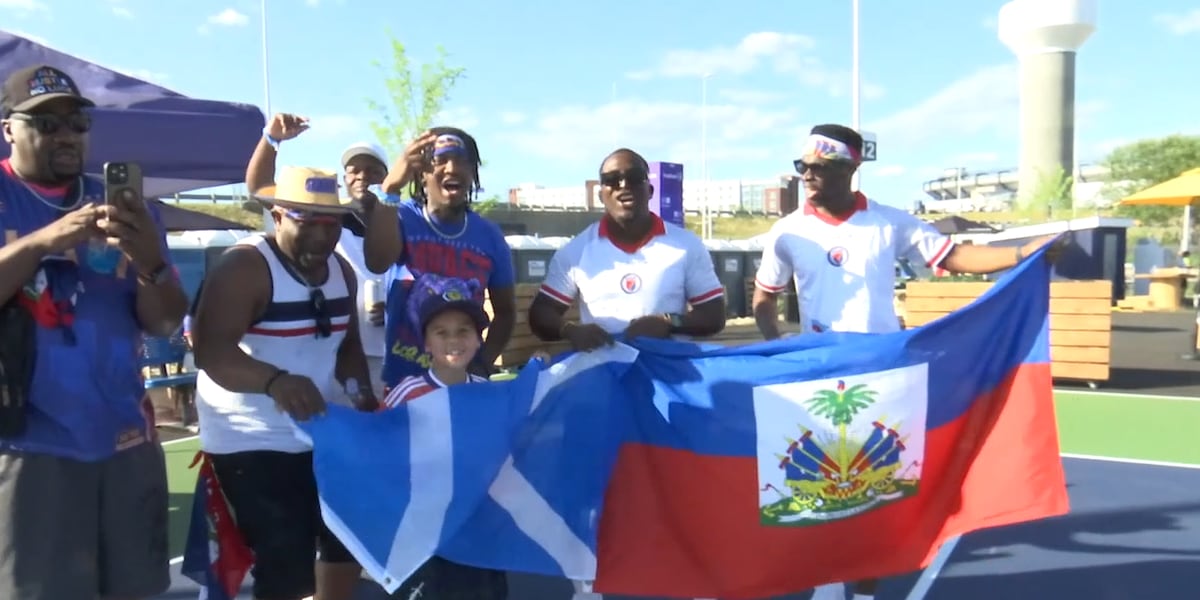 Scotland, Haiti fans flock to Boston Stadium for its first World Cup match