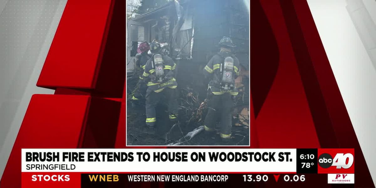 Springfield firefighters extinguish brush fire that reached house