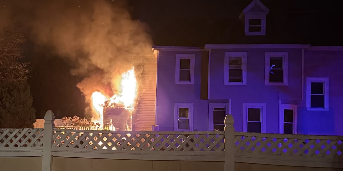 Firefighters battle early morning blaze at Easthampton house