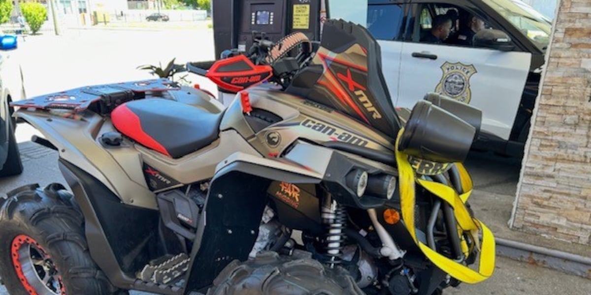 Springfield man arrested after riding stolen quad on city streets