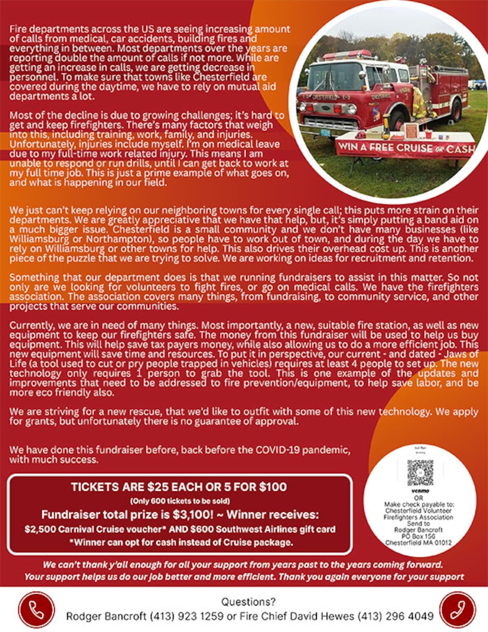 Hux Firefighting Communities facing challenges of staffing volunteer fire departments