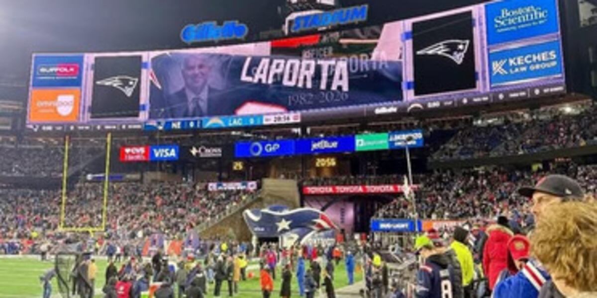 Patriots honor Uxbridge officer killed in accident
