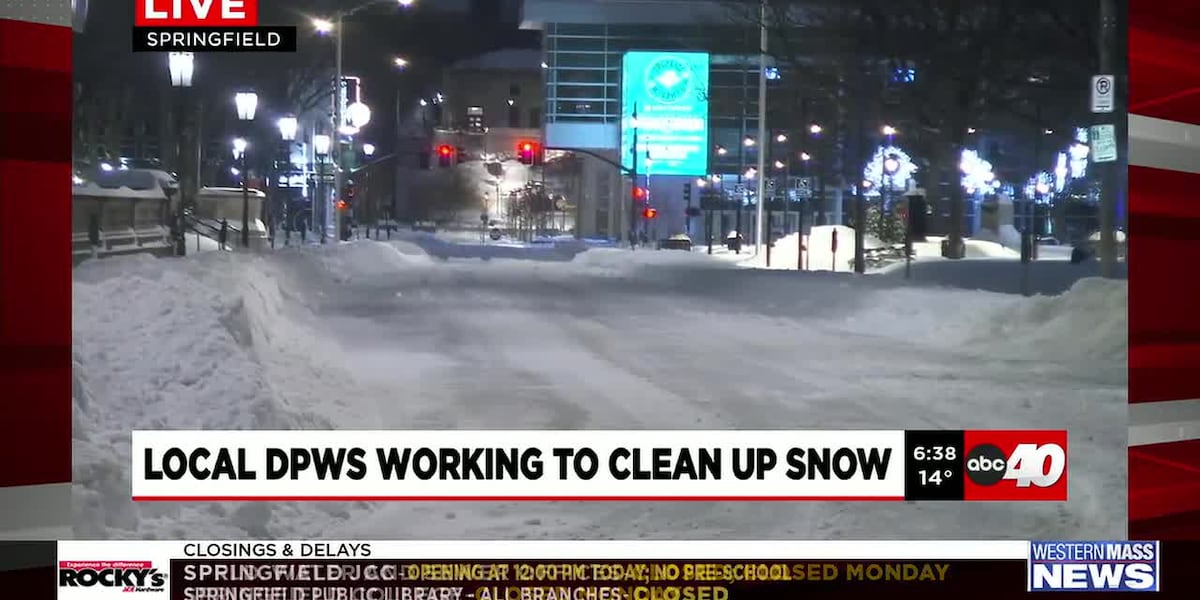 Cleanup begins after storm drops over a foot of snow