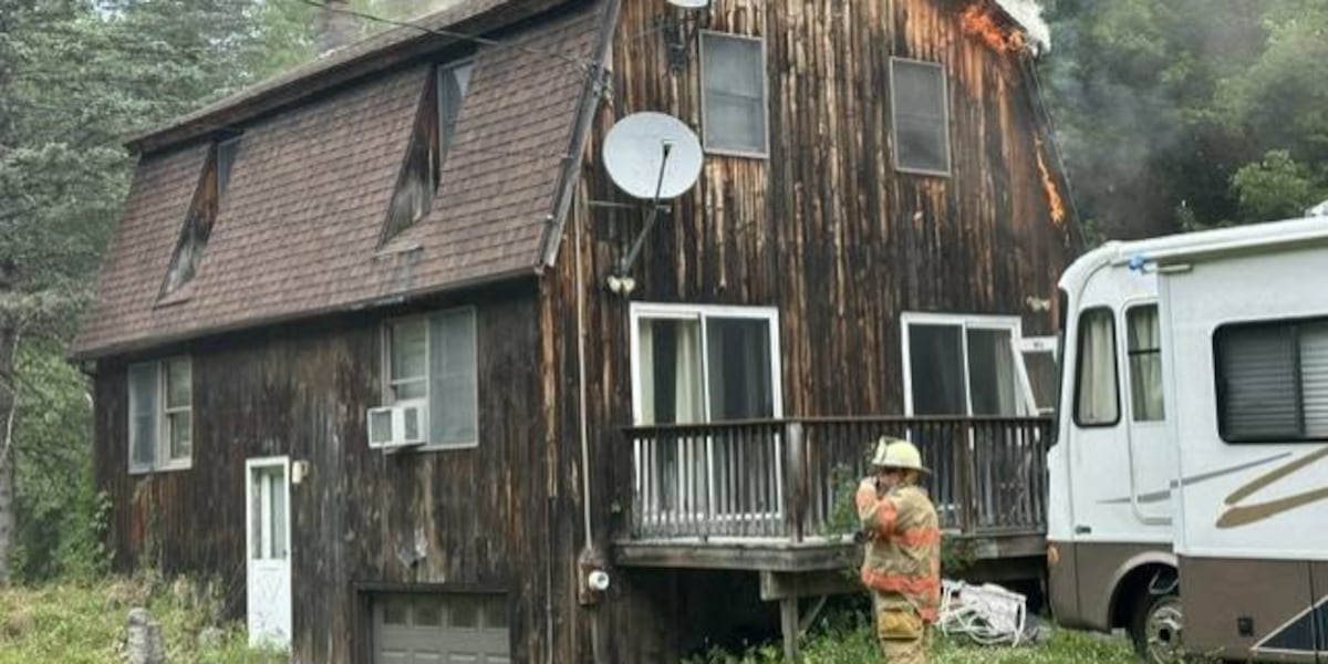 Crews battle house fire in Southampton