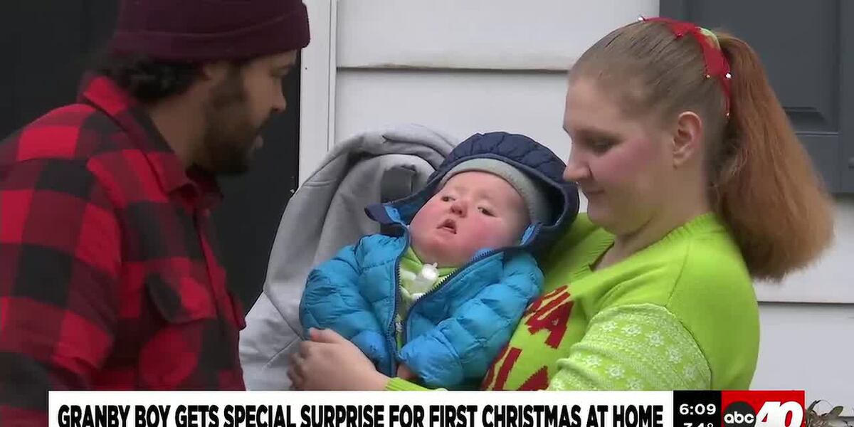 Young boy gets special surprise for first Christmas out of the hospital
