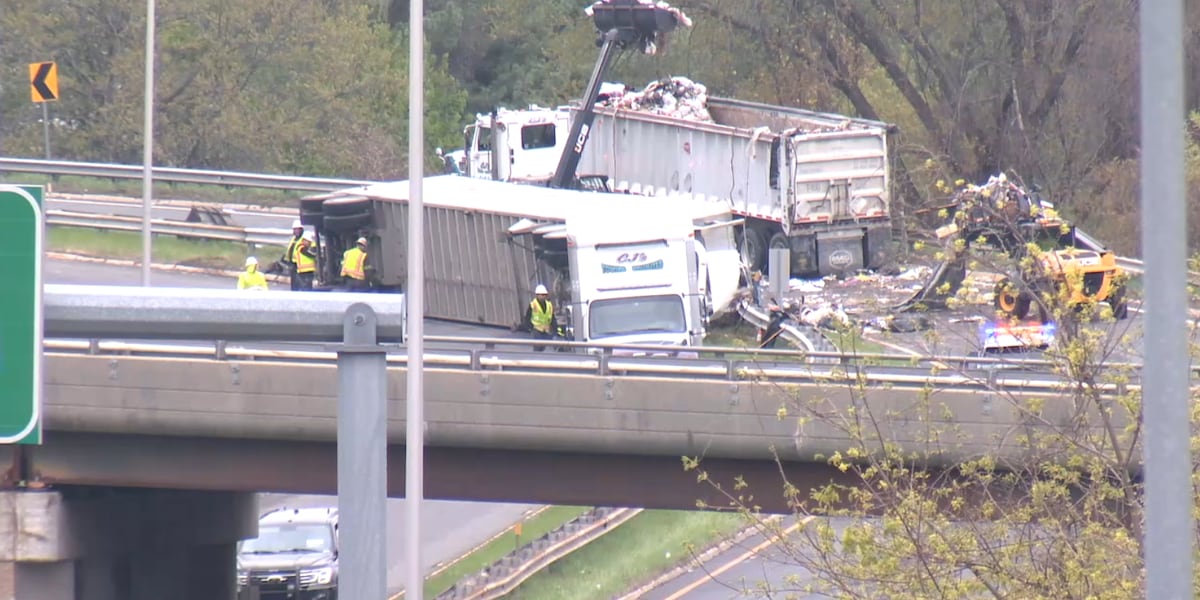 Tractor trailer crash shuts down highway ramps in West Springfield