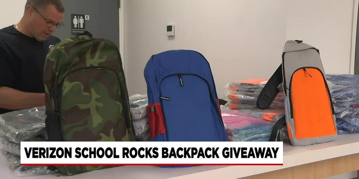 Verizon School Rocks Backpack giveaway benefits local students