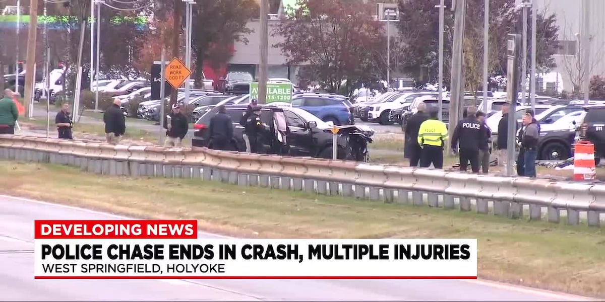 Charges filed against suspect who fled traffic stop, crashed in West Springfield
