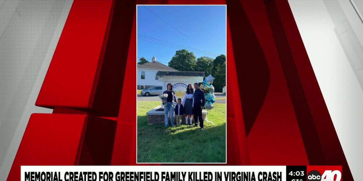 Memorial grows for Greenfield family killed in Virginia