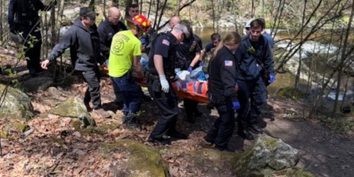 Rescue crews save stranded hiker with broken leg