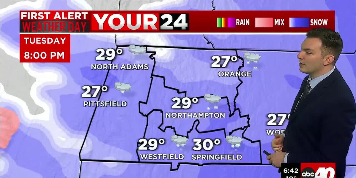 Periods of Light Snow Tuesday Afternoon