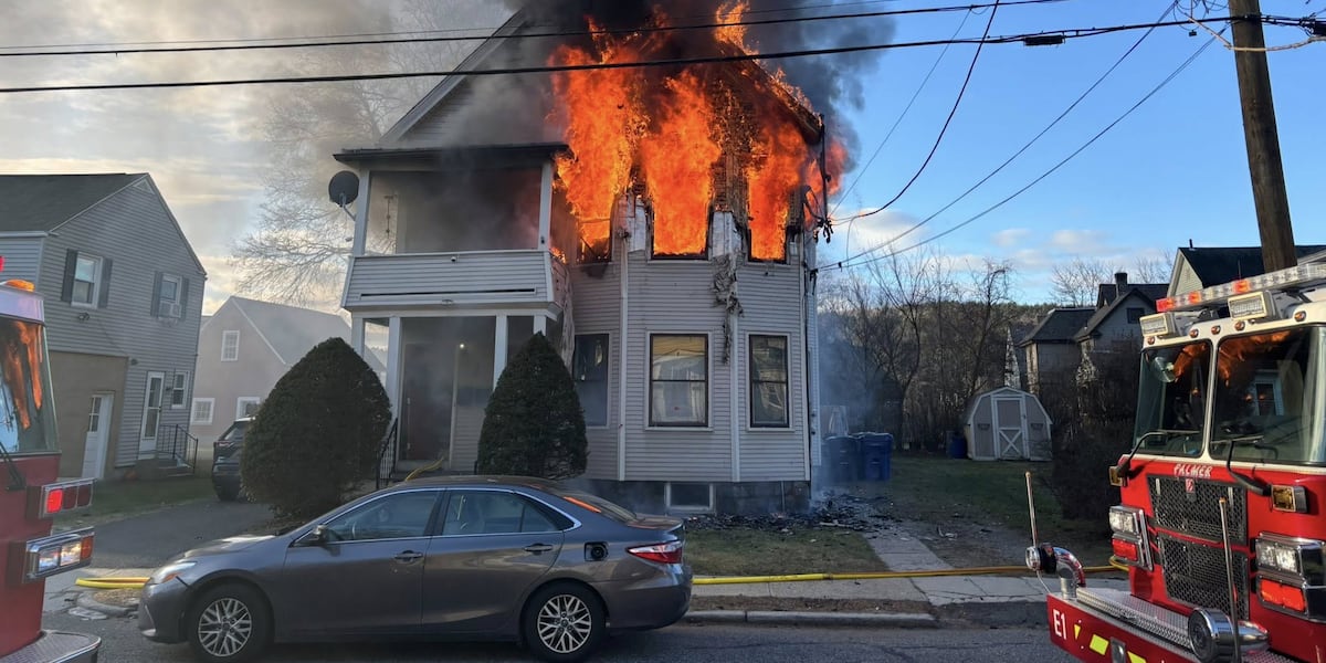 Crews battle Palmer house fire