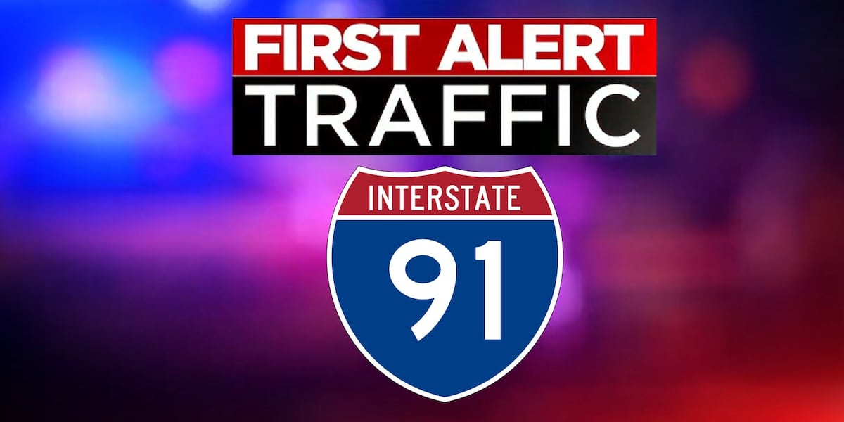 Brush fire forces lane closure on I-91 in Greenfield