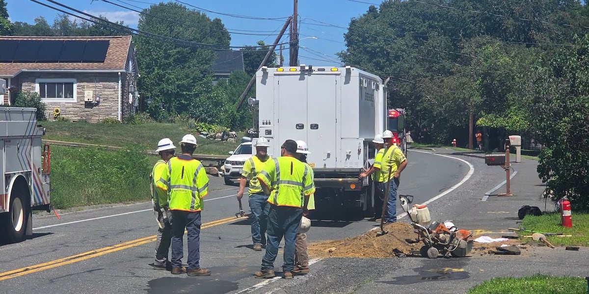 Northampton road shuts down due to gas main leak