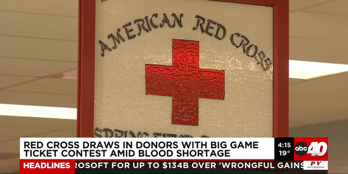 Red Cross draws in donors with big game ticket contest amid blood shortage