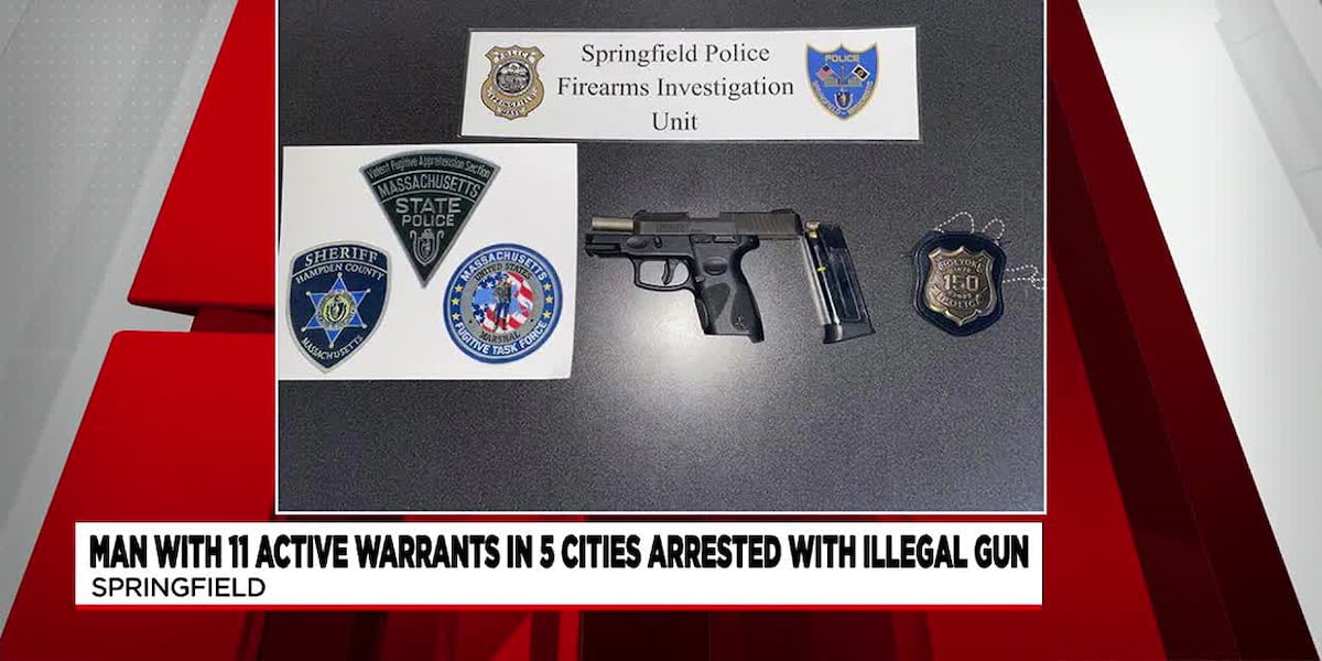 Springfield Police: man with 11 active warrants arrested on gun charges