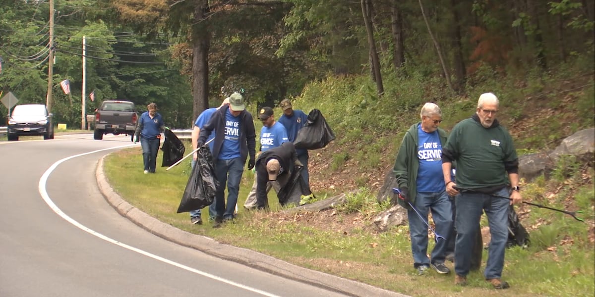 Hampden VFW cleans streets ahead of Memorial Day parade