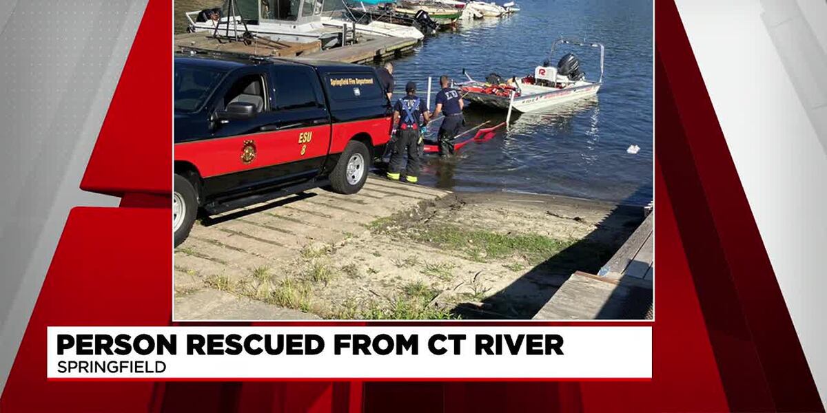 Springfield Rescue 1 Springfield crews rescue person from Connecticut River