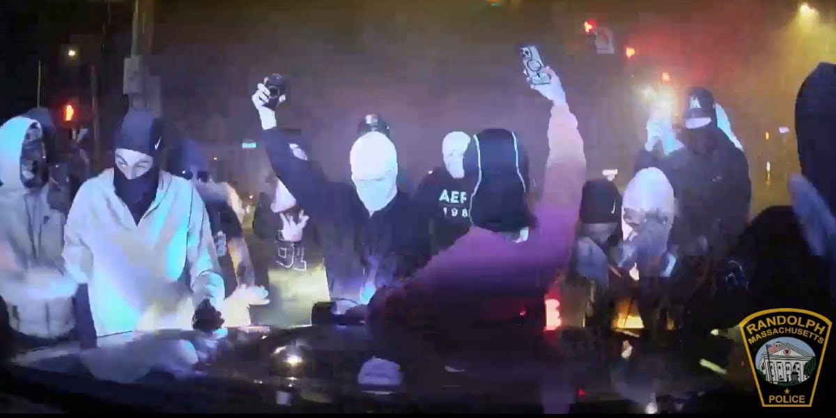 Dash cam video shows street takeover in Randolph, 2 from Springfield arrested