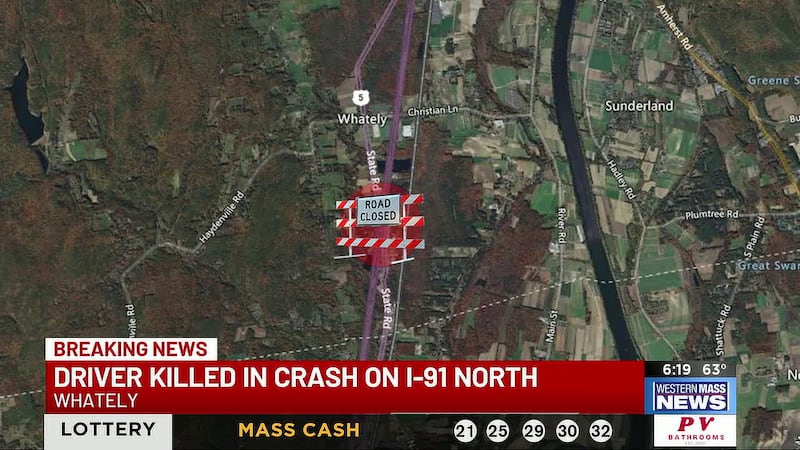 Whately crash leaves one person dead