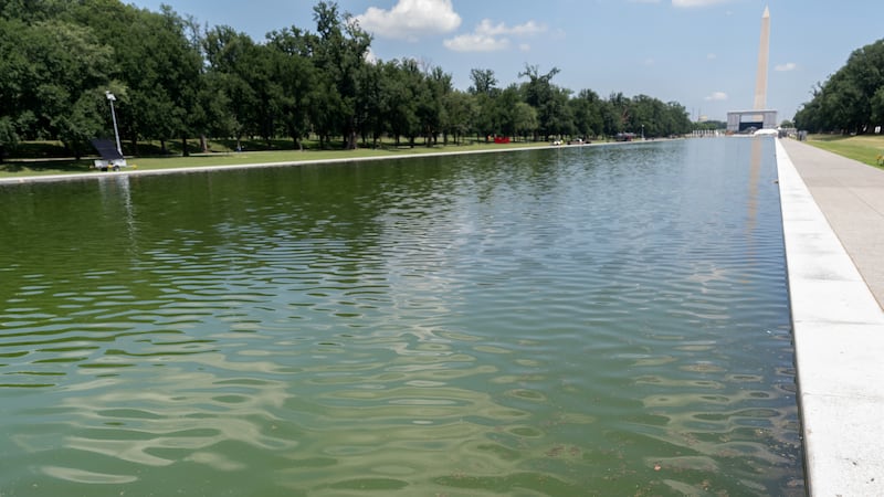 FILE -- The Lincoln Memorial Reflecting Pool is seen on Monday, June 29, 2026, in Washington.