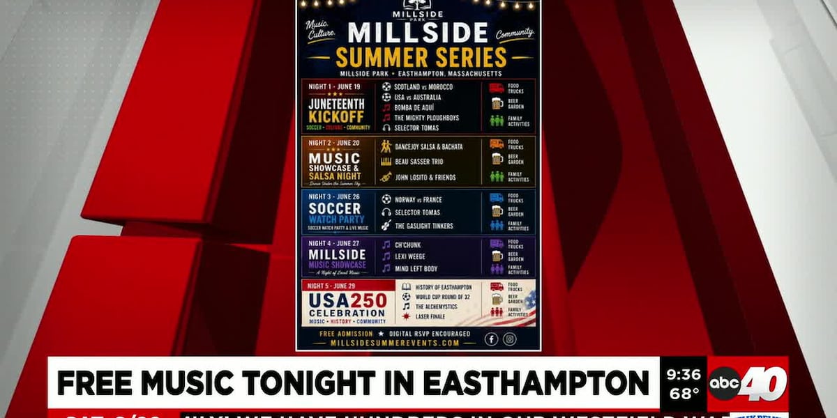 ‘Millside Summer Series’: Four more nights of free music